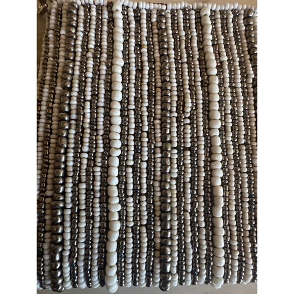 NWT Tommy Bahama Cristo Stripe Wristlet Beaded Clutch - Picture 2 of 5